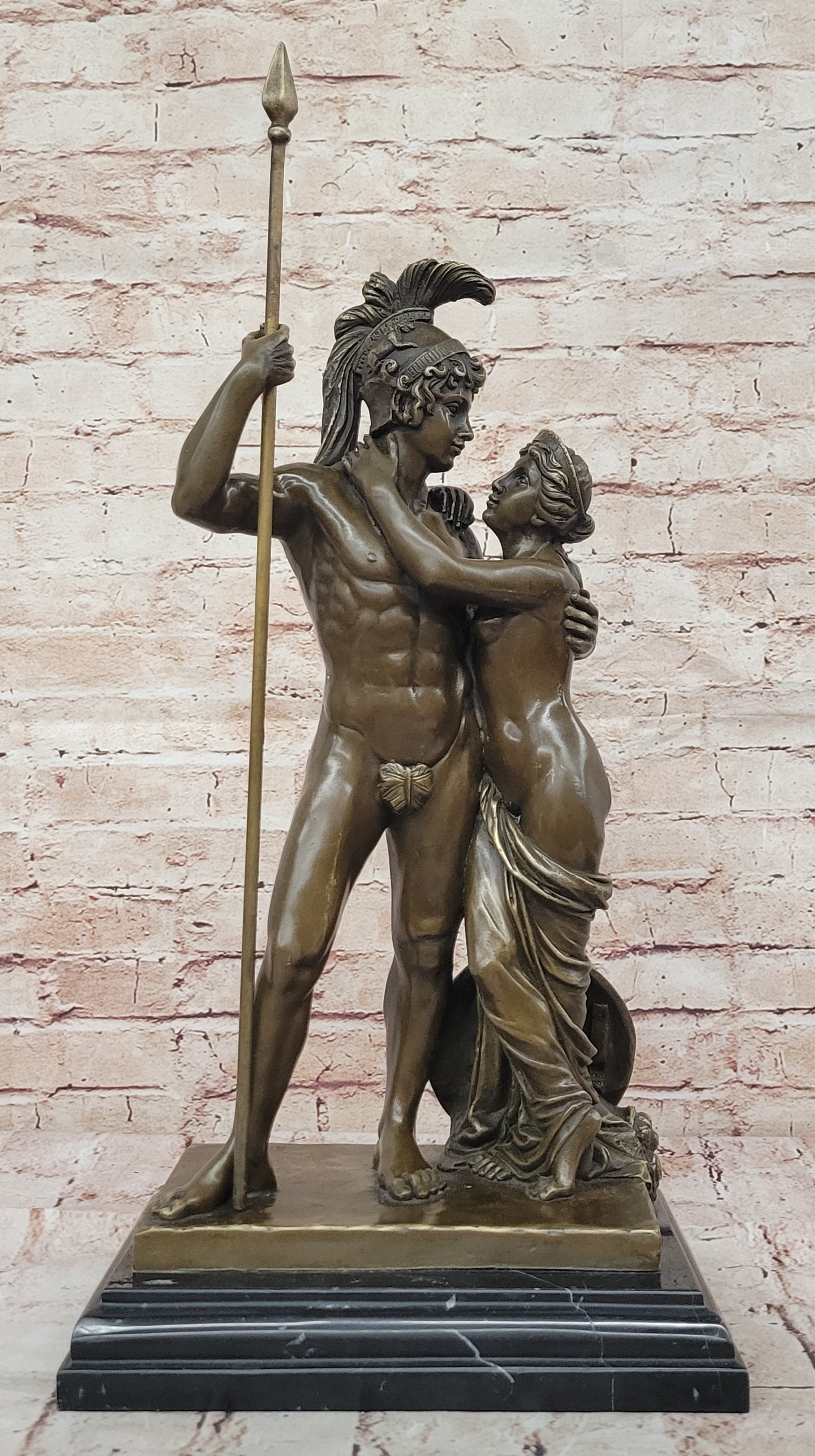 Spartan King Leonidas & Gorgo Bronze Sculpture Figure