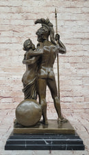 Spartan King Leonidas & Gorgo Bronze Sculpture Figure
