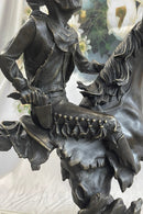 Abstract Modern Art Kamiko Outlaw Cowboy Horse Gun Bronze Sculpture