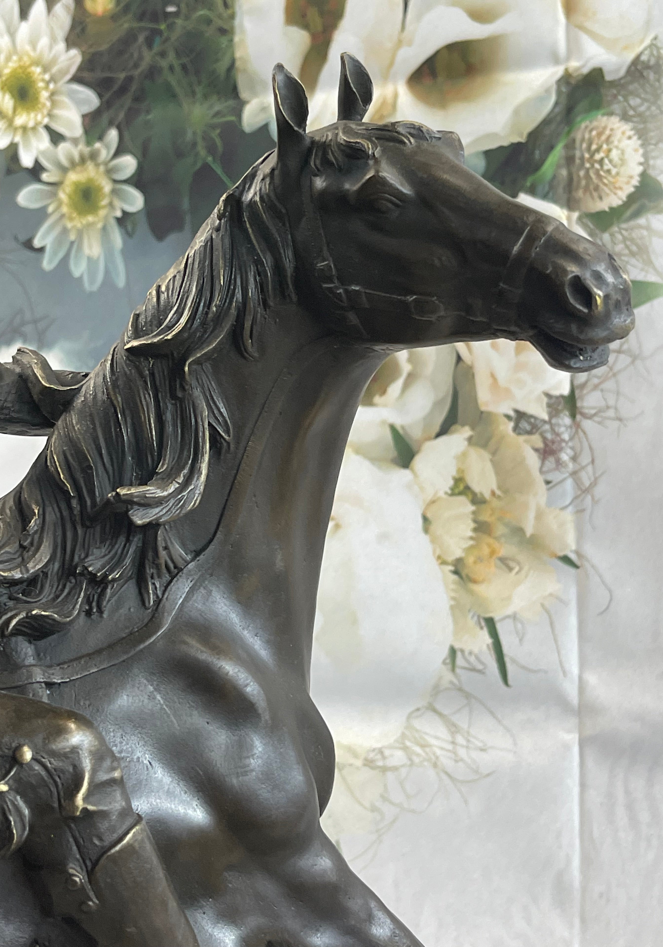 Abstract Modern Art Kamiko Outlaw Cowboy Horse Gun Bronze Sculpture
