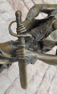 Swashbuckler Pirate Bronze Figure w/ Treasure Chest 13" x 6"