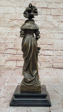 Bronze Victorian Lady Sculpture - Signed Original