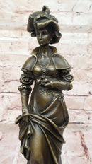 Bronze Victorian Lady Sculpture - Signed Original