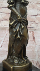 Bronze Victorian Lady Sculpture - Signed Original