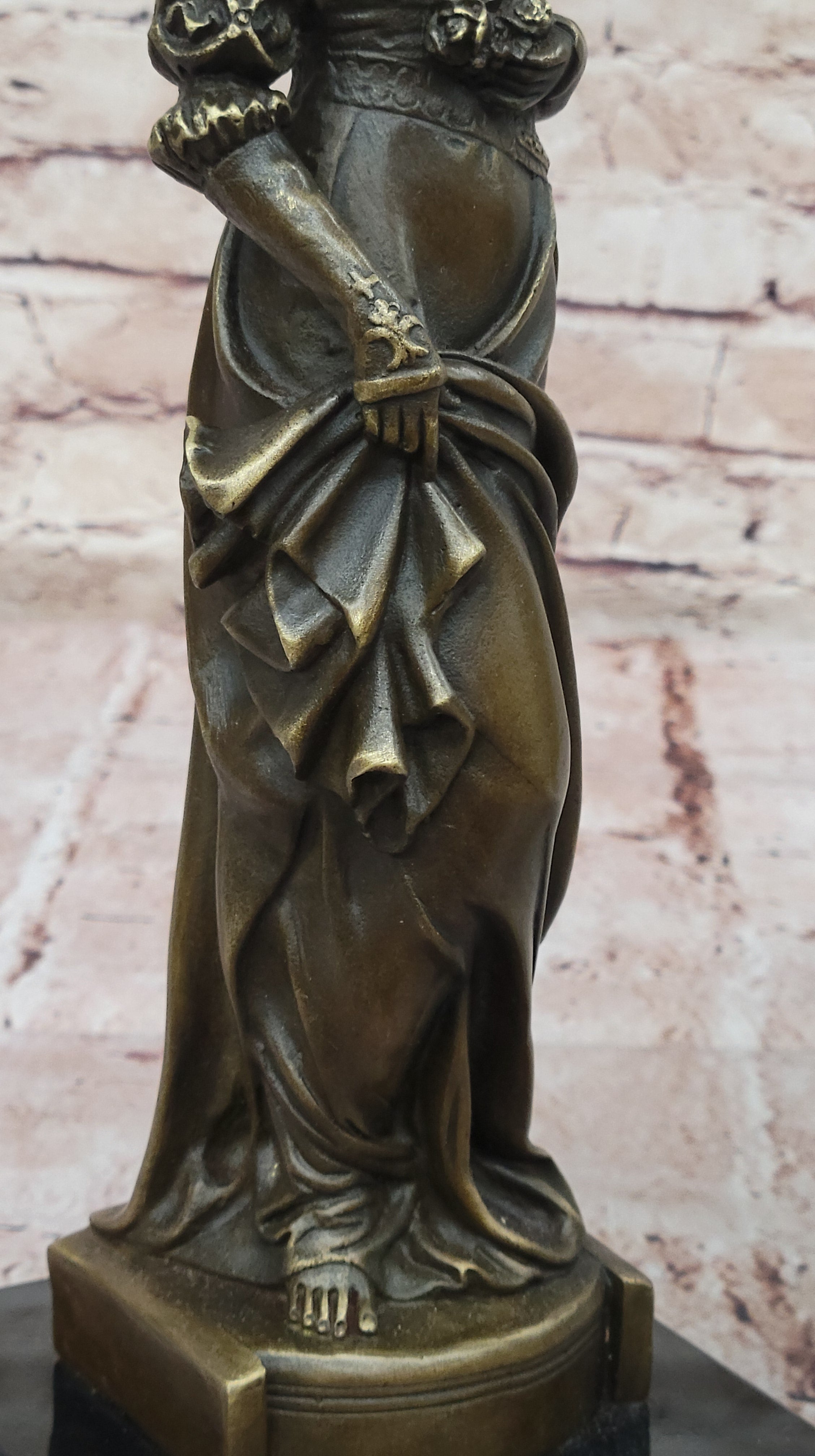 Bronze Victorian Lady Sculpture - Signed Original