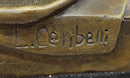 Bronze Victorian Lady Sculpture - Signed Original