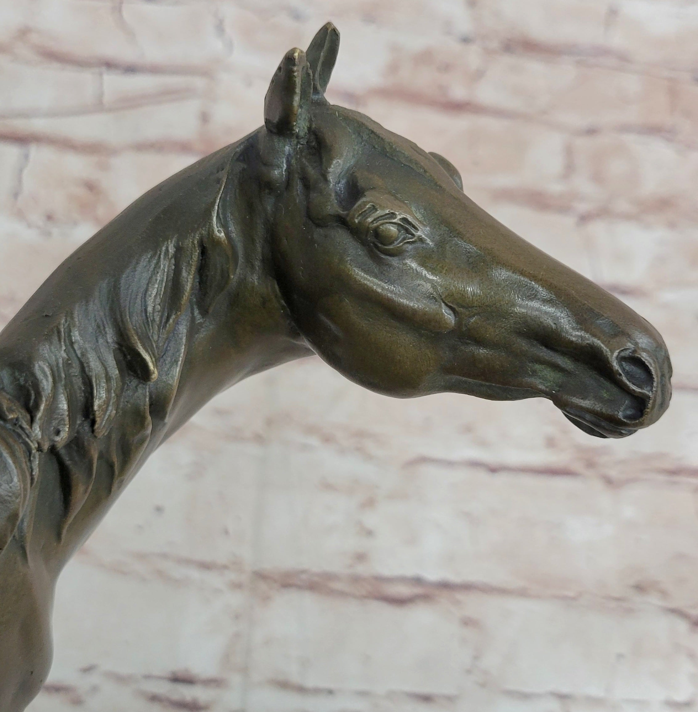 Bronze Western Sculpture Cowboy on Horseback 14" x 11"