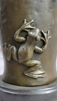 Joseph Cheret Bronze Urn Water Babies Cherubim 15" x 7"