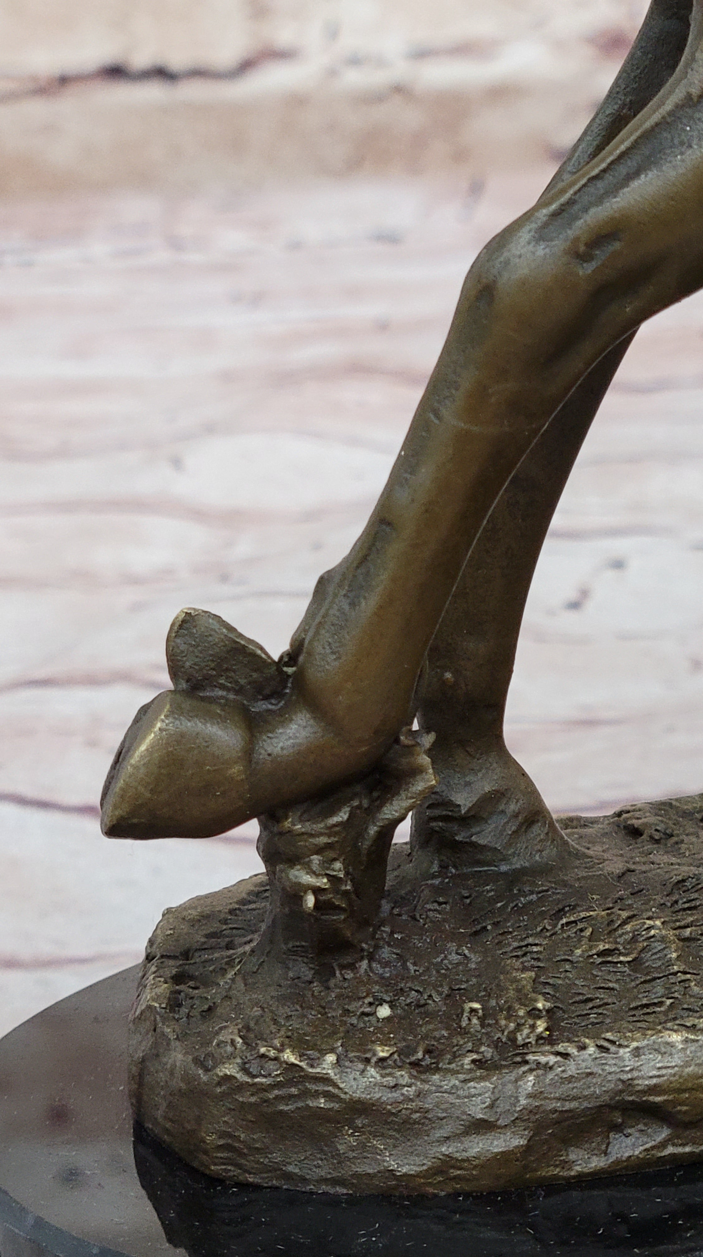 Female Equestrian Jockey Horseback Riding Bronze Sculpture 9" x 9"