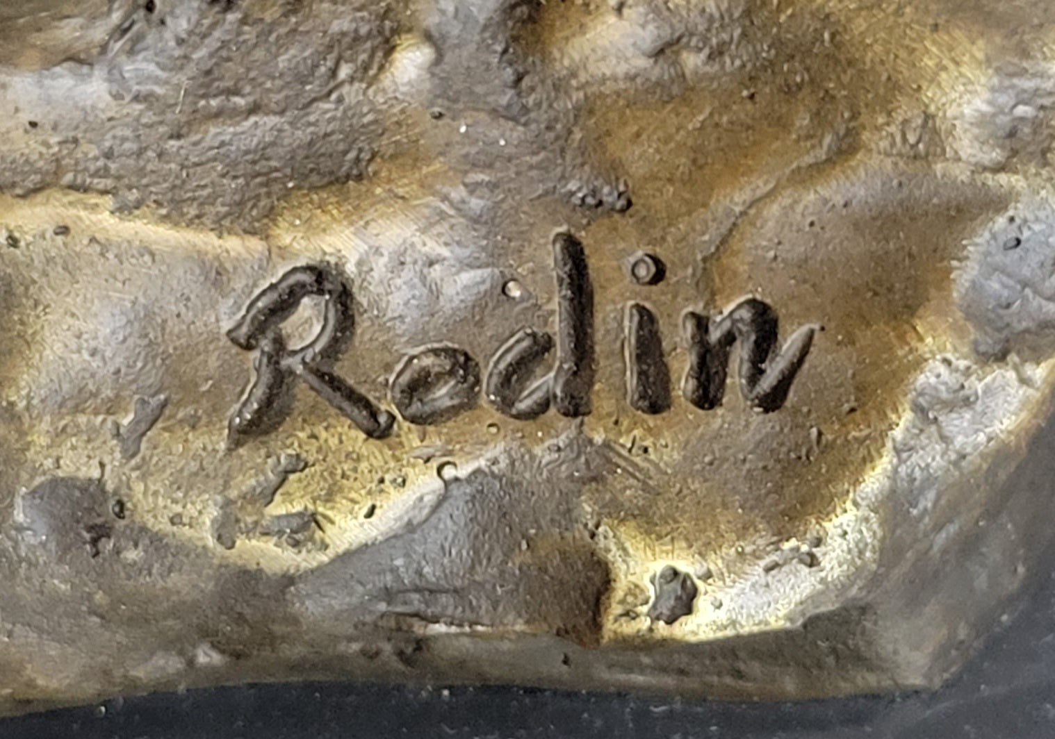Adam (1881) by Auguste Rodin - Bronze on Marble Base