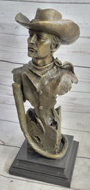 Buffalo Bill Bronze Metal Bust Sculpture Signed 13" x 6"