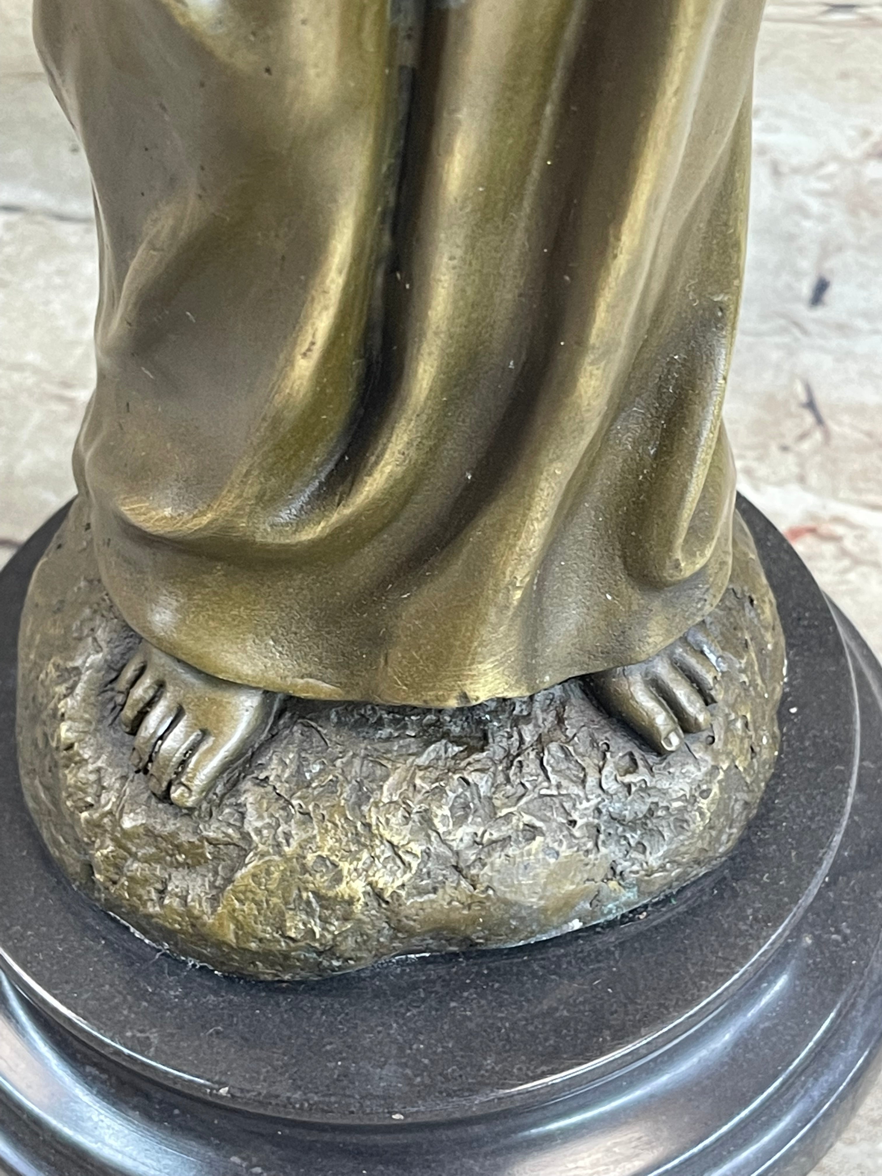 Saint Anthony Bronze Holding Bible & Baby Jesus Sculpture