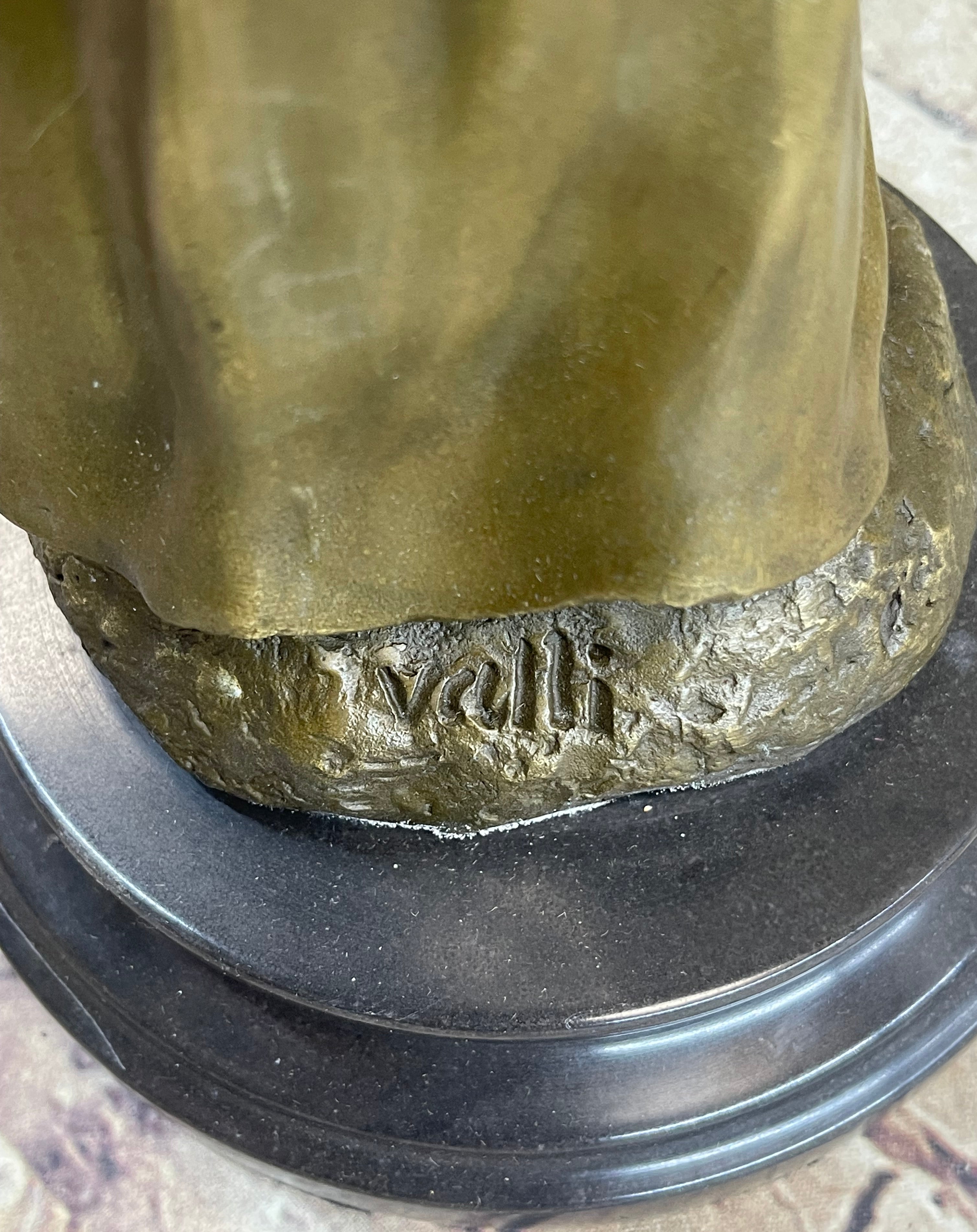 Saint Anthony Bronze Holding Bible & Baby Jesus Sculpture