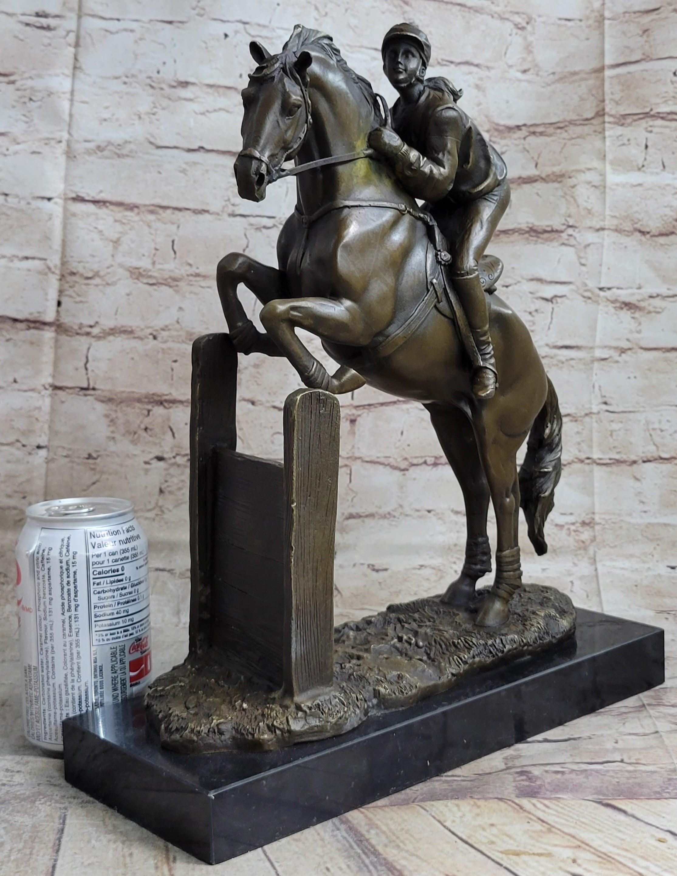 Signed Fisher American Artisan Female Jockey Jumps Bronze