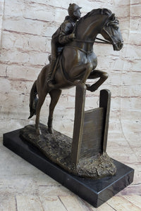 Signed Fisher American Artisan Female Jockey Jumps Bronze