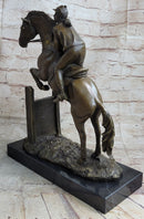 Signed Fisher American Artisan Female Jockey Jumps Bronze