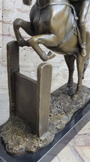 Signed Fisher American Artisan Female Jockey Jumps Bronze