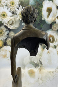 Johann Strauss Violinist Bronze Sculpture Abstract Art 15" x 5"