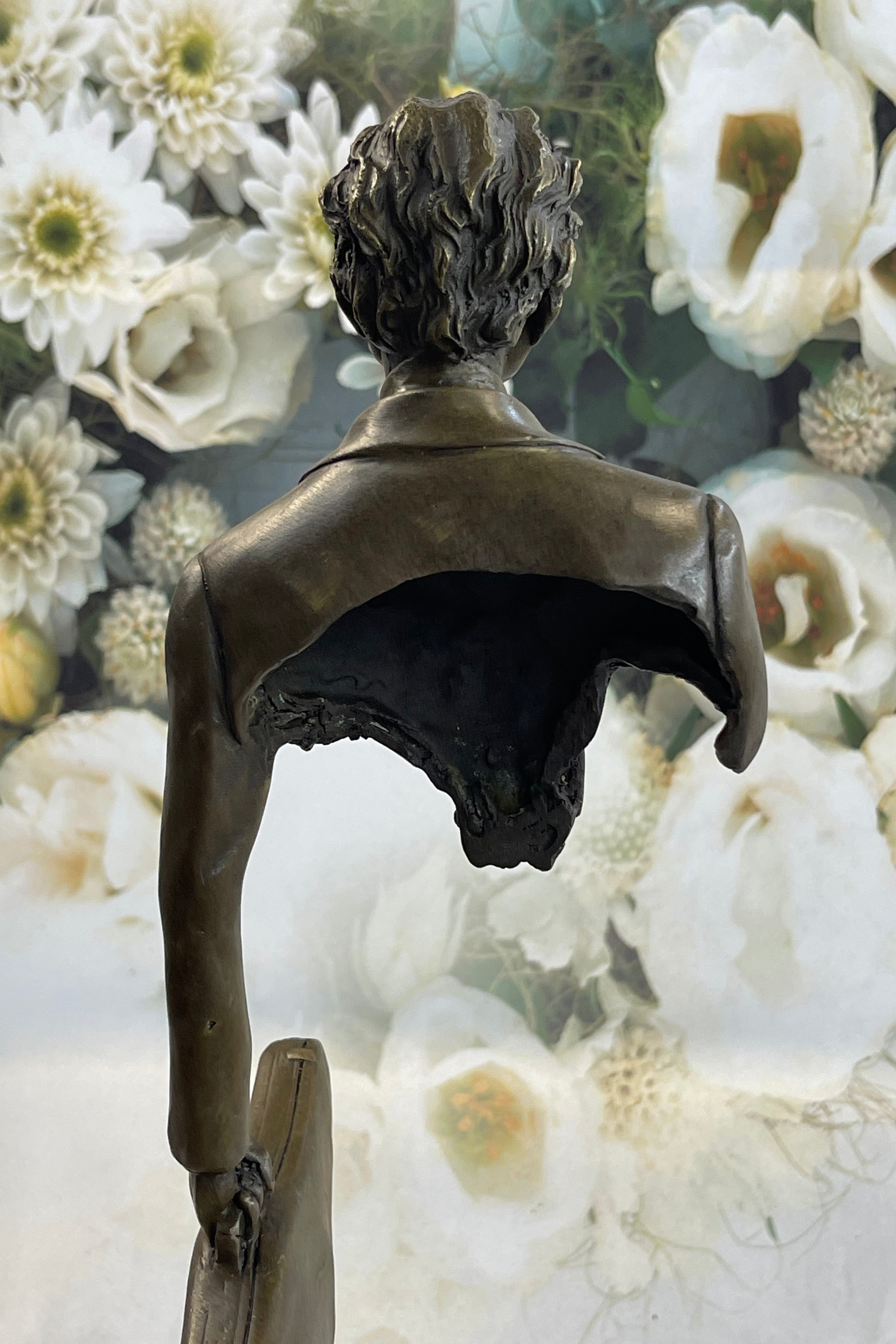 Johann Strauss Violinist Bronze Sculpture Abstract Art 15" x 5"