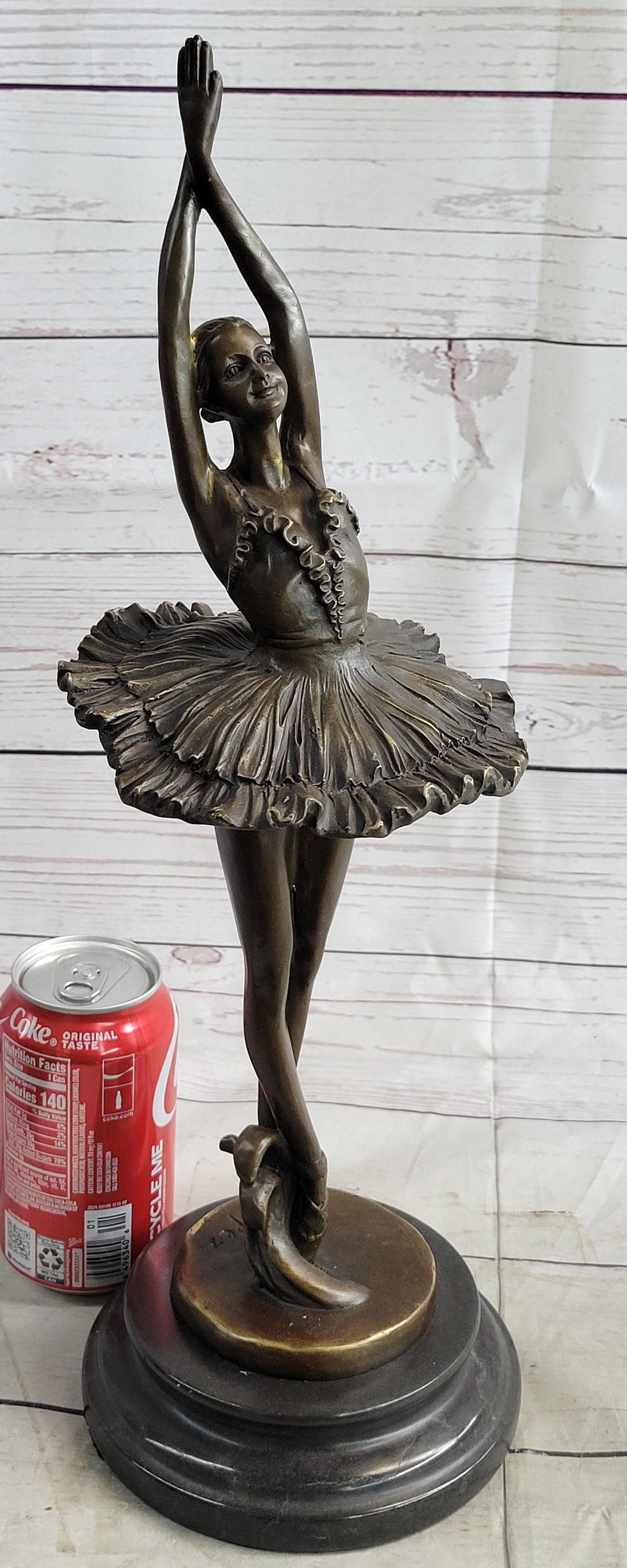 Miguel Lopez Prima Ballerina Tutu Genuine Bronze Sculpture