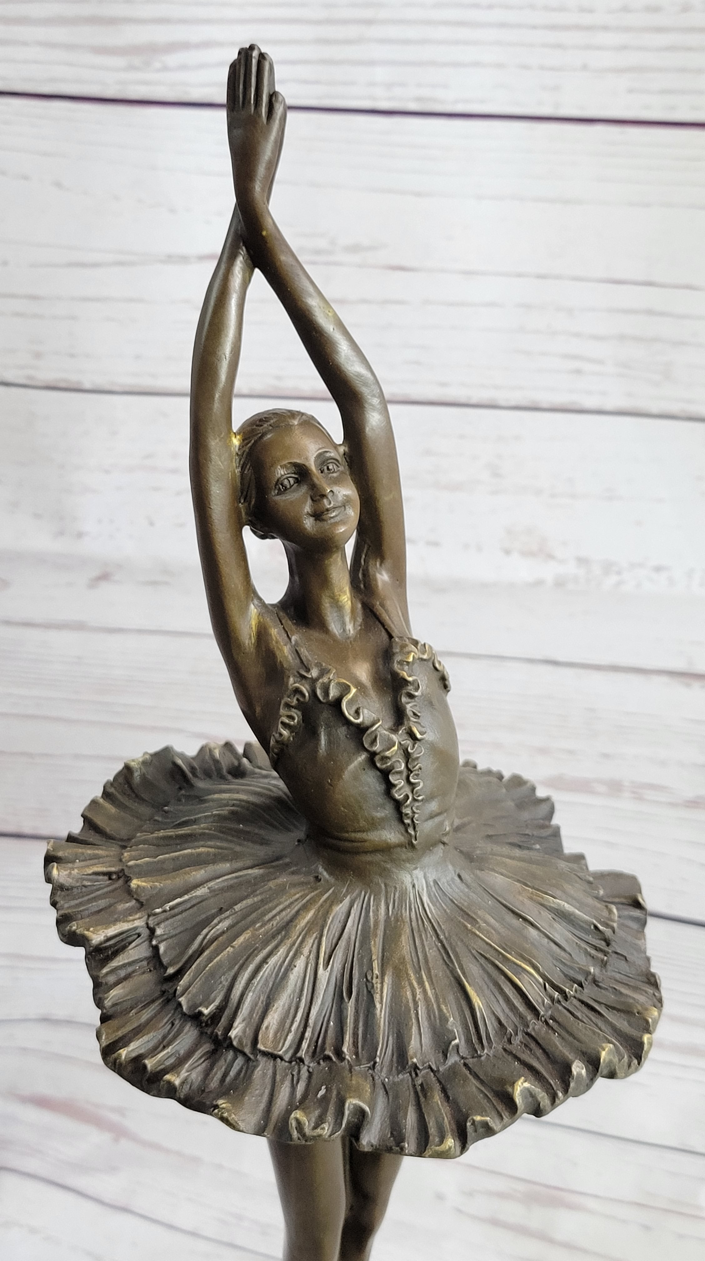 Miguel Lopez Prima Ballerina Tutu Genuine Bronze Sculpture