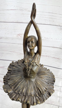 Miguel Lopez Prima Ballerina Tutu Genuine Bronze Sculpture