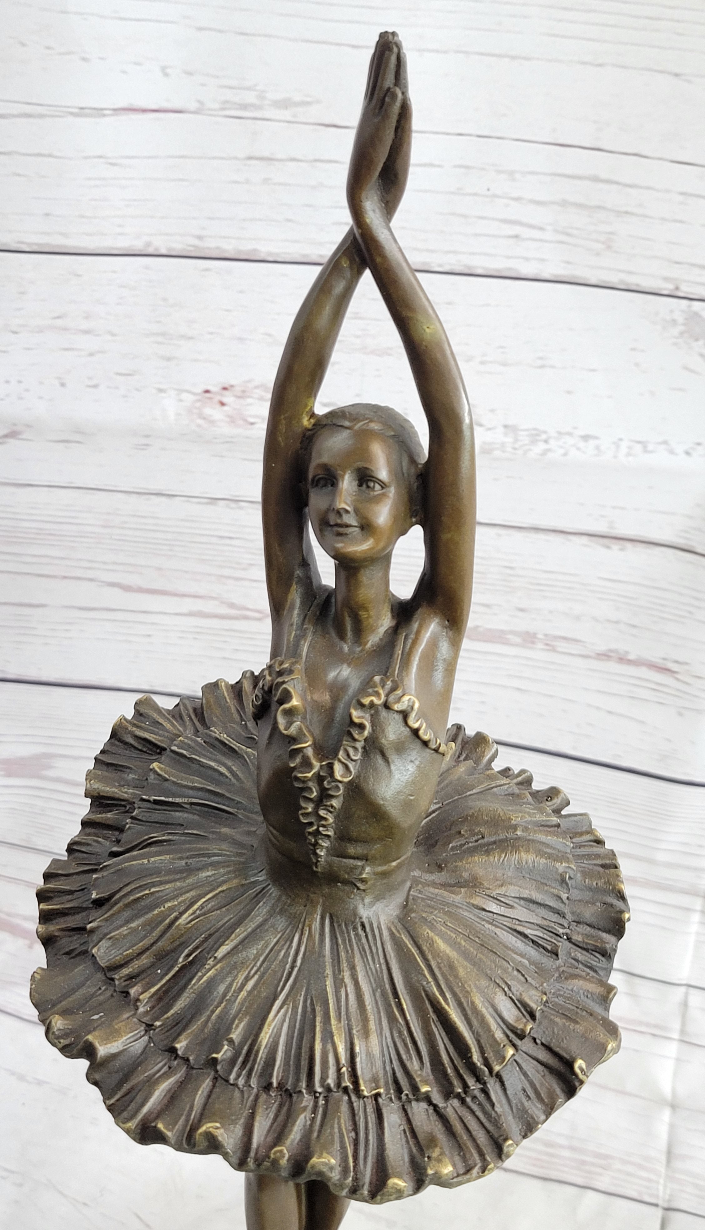 Miguel Lopez Prima Ballerina Tutu Genuine Bronze Sculpture