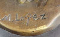 Miguel Lopez Prima Ballerina Tutu Genuine Bronze Sculpture