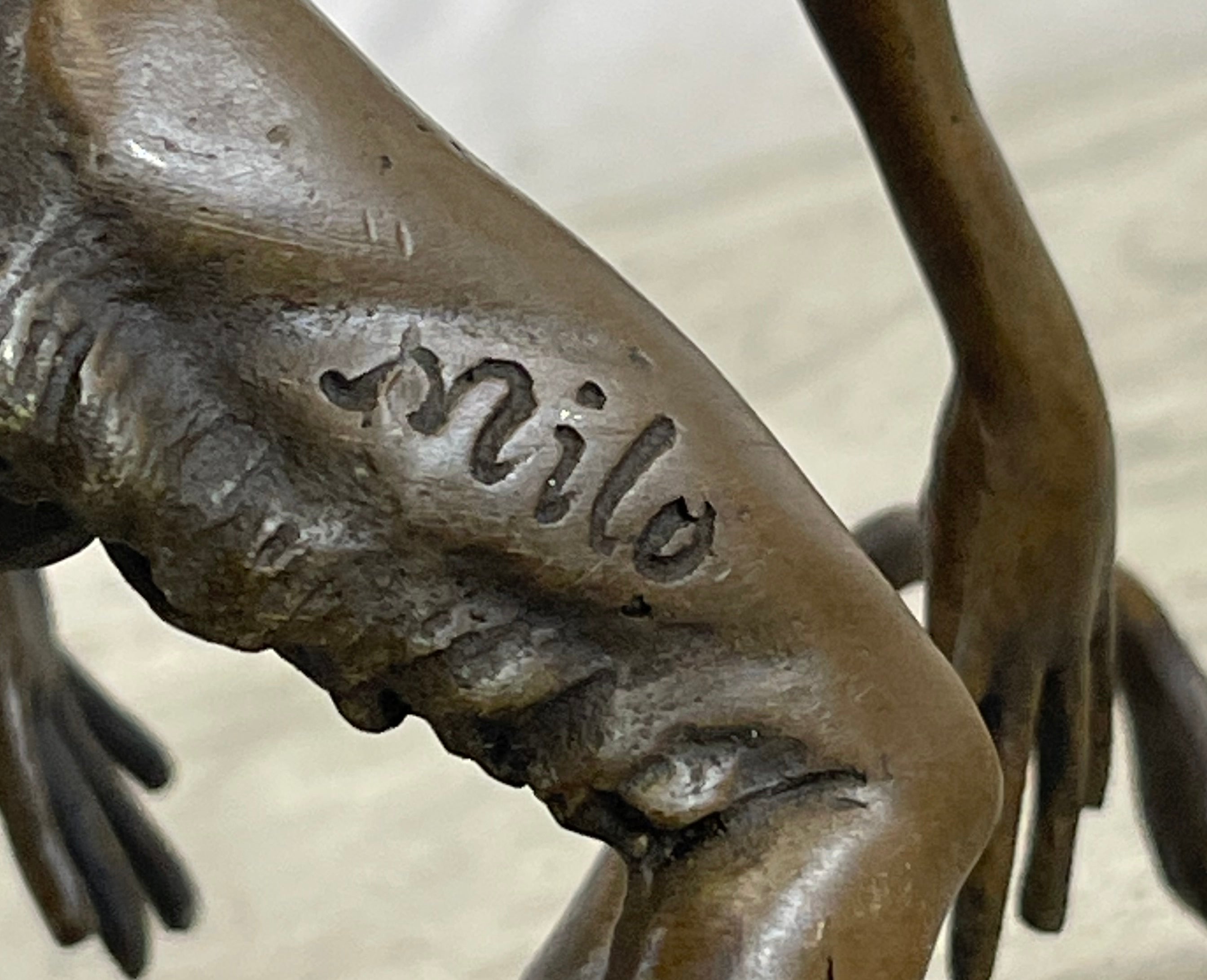 Horned Satyr Demon Devil Erect Penis Bronze 6" x 5"