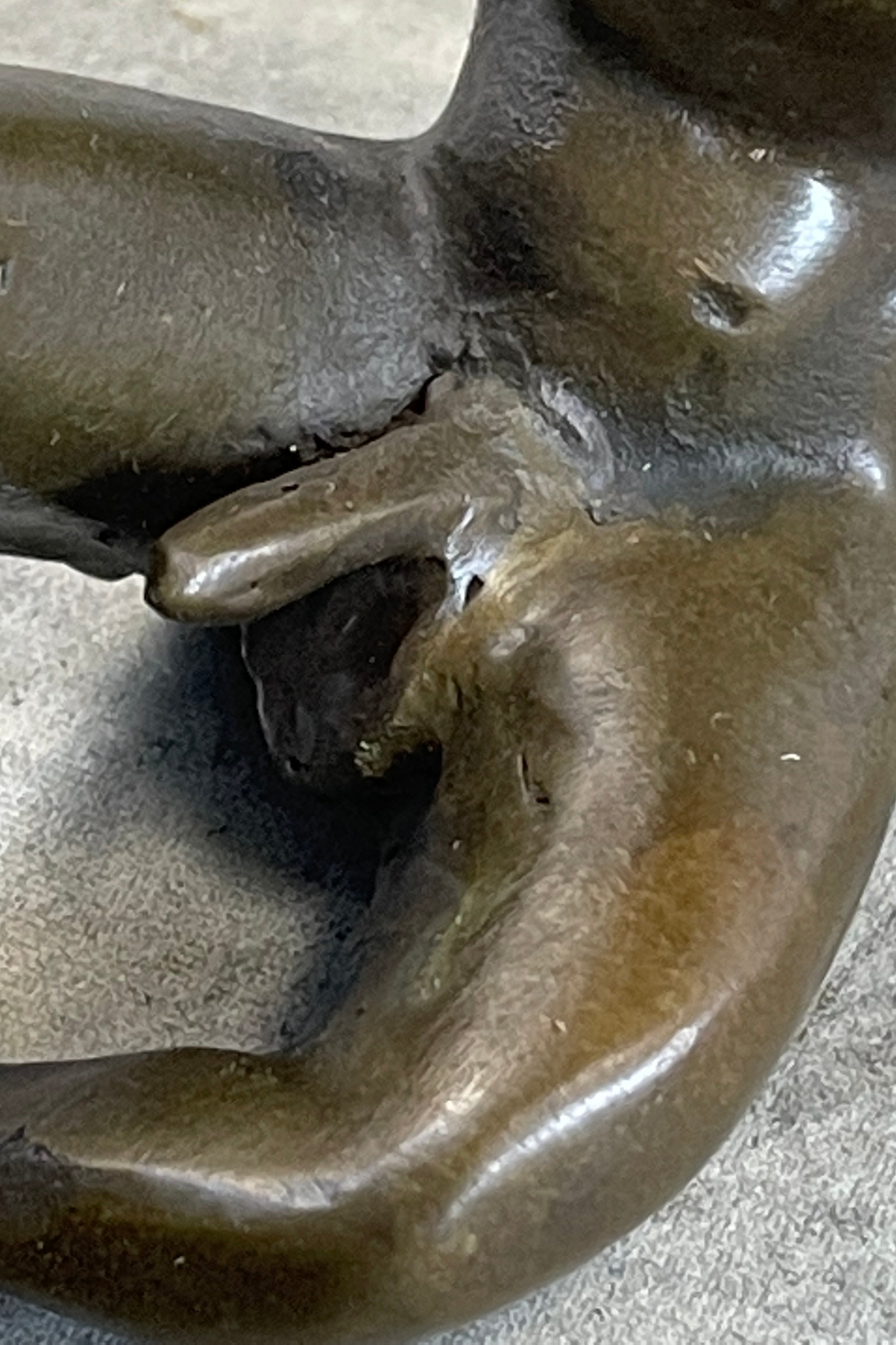 Sitting Satyr Faun Demon Devil Bronze Sculpture 5" x 7"