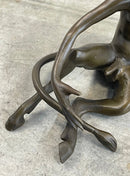 Sitting Satyr Faun Demon Devil Bronze Sculpture 5" x 7"