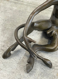 Sitting Satyr Faun Demon Devil Bronze Sculpture 5" x 7"