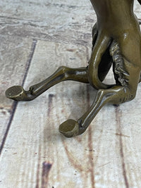 Greek Satyr Faun Demon Horny Devil Bronze Sculpture 7" x 6"