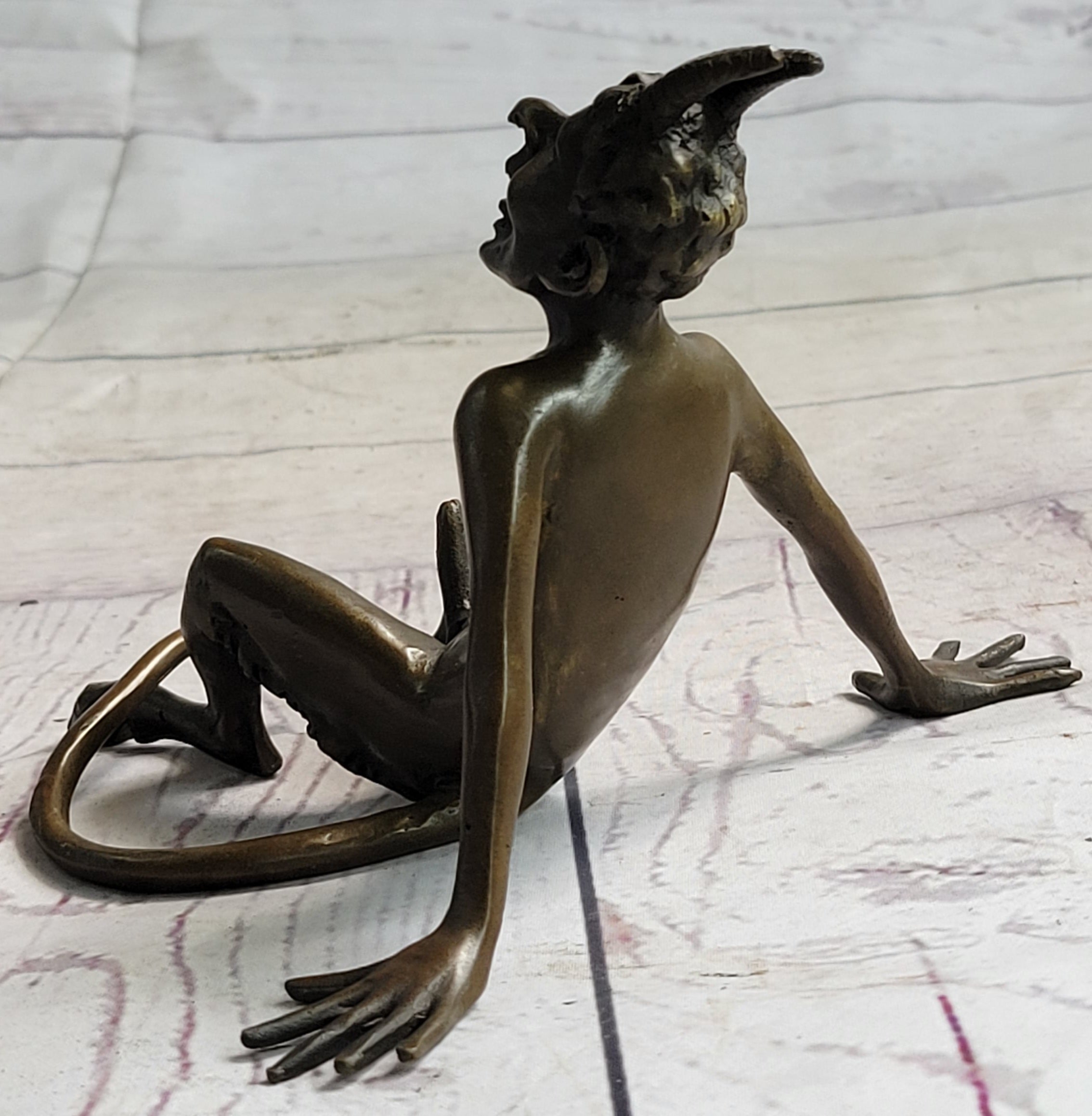 Milo Rare Devil Satyr Dark Angel Erotic Art Bronze Sculpture