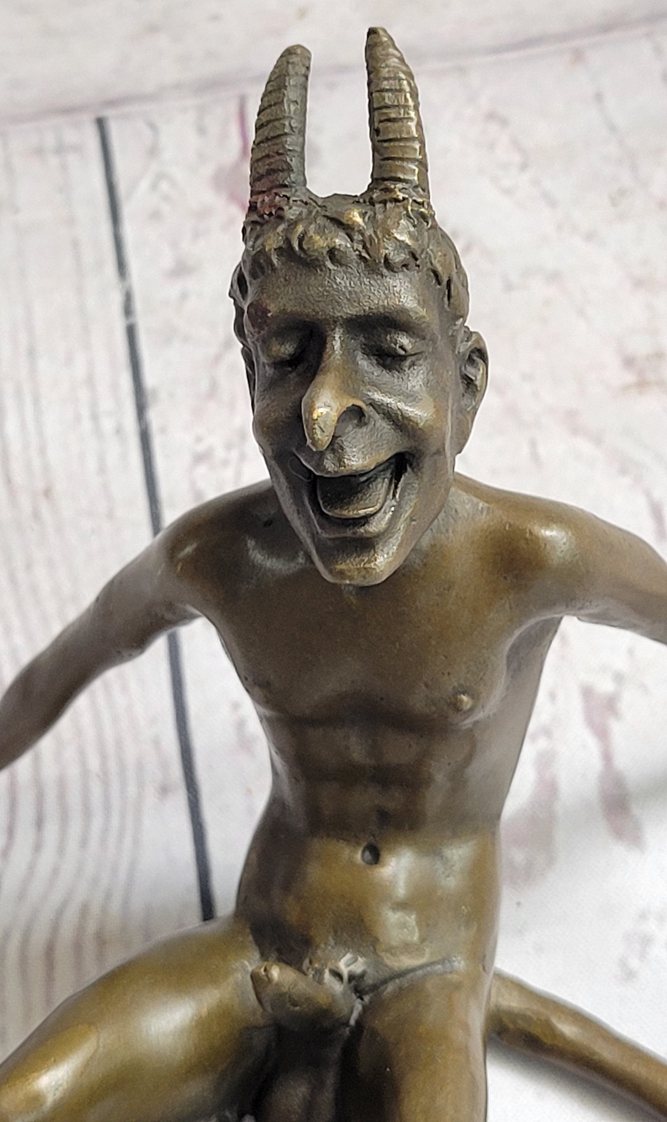 Milo Rare Devil Satyr Dark Angel Erotic Art Bronze Sculpture