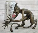 Greek Satyr Chasing Nymph Bronze Sculpture 5" x 7"
