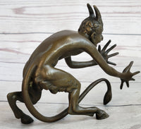 Greek Satyr Chasing Nymph Bronze Sculpture 5" x 7"
