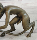 Greek Satyr Chasing Nymph Bronze Sculpture 5" x 7"