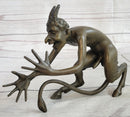 Greek Satyr Chasing Nymph Bronze Sculpture 5" x 7"