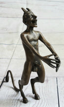 Satyr Faun Demon Horny Devil Satan Erotic Bronze Figure Figurine Sculpture 6" x 8"