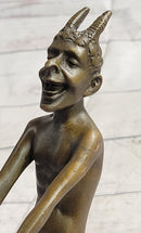 Satyr Faun Demon Horny Devil Satan Erotic Bronze Figure Figurine Sculpture 6" x 8"