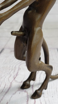 Satyr Faun Demon Horny Devil Satan Erotic Bronze Figure Figurine Sculpture 6" x 8"