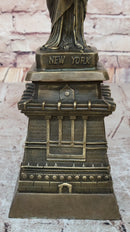 Bronze Metal Sculpture Replica of Statue of Liberty 17.5" x 4.5"