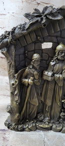 Nativity Scene Birth of Jesus Christ Bronze Wall Plaque