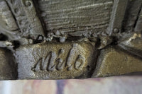 Nativity Scene Birth of Jesus Christ Bronze Wall Plaque