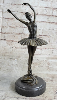 Prima Ballerina Ballet Dancer Figure Signed Bronze 13" x 5"