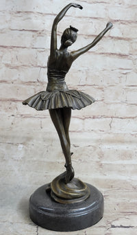 Prima Ballerina Ballet Dancer Figure Signed Bronze 13" x 5"