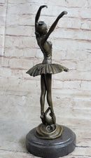 Prima Ballerina Ballet Dancer Figure Signed Bronze 13" x 5"