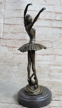 Prima Ballerina Ballet Dancer Figure Signed Bronze 13" x 5"