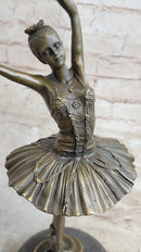 Prima Ballerina Ballet Dancer Figure Signed Bronze 13" x 5"